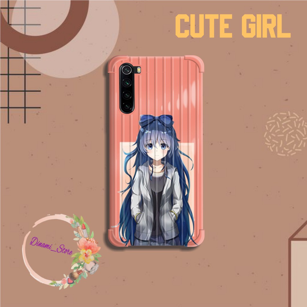 Softcase CUTE GIRL Realme C1 C2 C3 U1 2 2 Pro 3 Pro 5 5i 5s Pro 6 Pro X Xt C11 C12 C15 DST1711