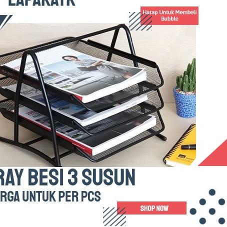 

Ready Stock➥ Rak besi / dokumen Kertas besi 3 susun / Tray besi 3 susun 58 ➥