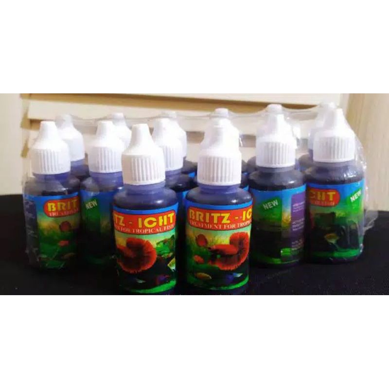 

Obat biru ikan cupang guppy molly platy neon tetra dll BRIzT IChT 30 ml ecer grosir Cirebon