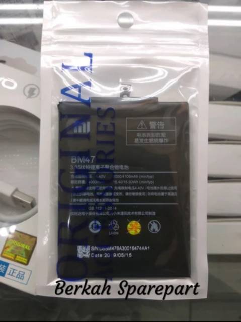 baterai xiaomi redmi 3S 3 3X 4X original copotan hp bergaransi