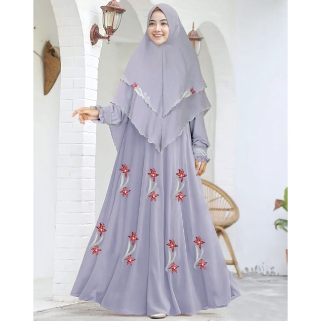 GAMIS ALENA SYARI BAJU MUSLIM SERAGAM PENGAJIAN