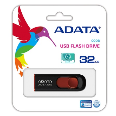 itstore FlashDisk 32GB ADATA C008 SLIDE FLASH DRIVE USB 2.0