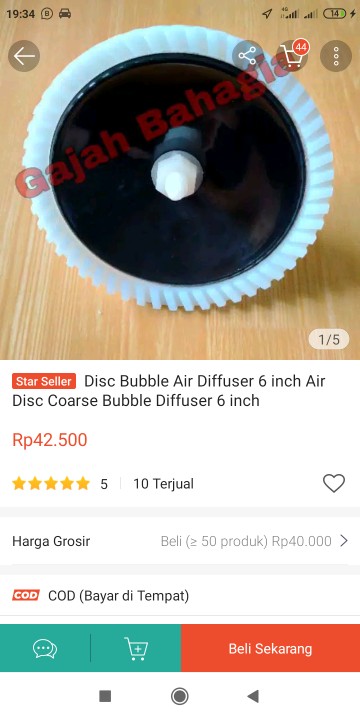 Disc Bubble Air Diffuser 6 Inch Air Disc Coarse Bubble Diffuser 6 Inch