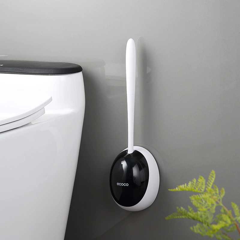 ECOCO Sikat Toilet WC Silicone Brush Pembersih Lantai Dinding Kamar Mandi Wall Mounted Silicon Flexible Berkualitas