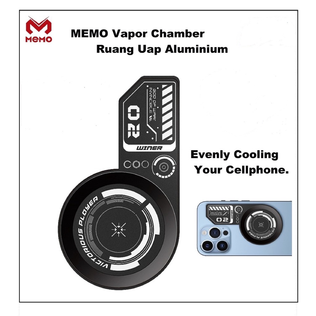 Original Memo Aluminium Heatsink Vapor Chamber For Phone Cooler Ruang Uap Aluminium pendingin Hp Gaming