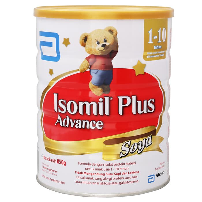 ISOMIL PLUS ADVANCE SOYA 850GR SUSU FORMULA ALERGI KEDELAI SUFOR BUBUK ANAK TOODLER MILK