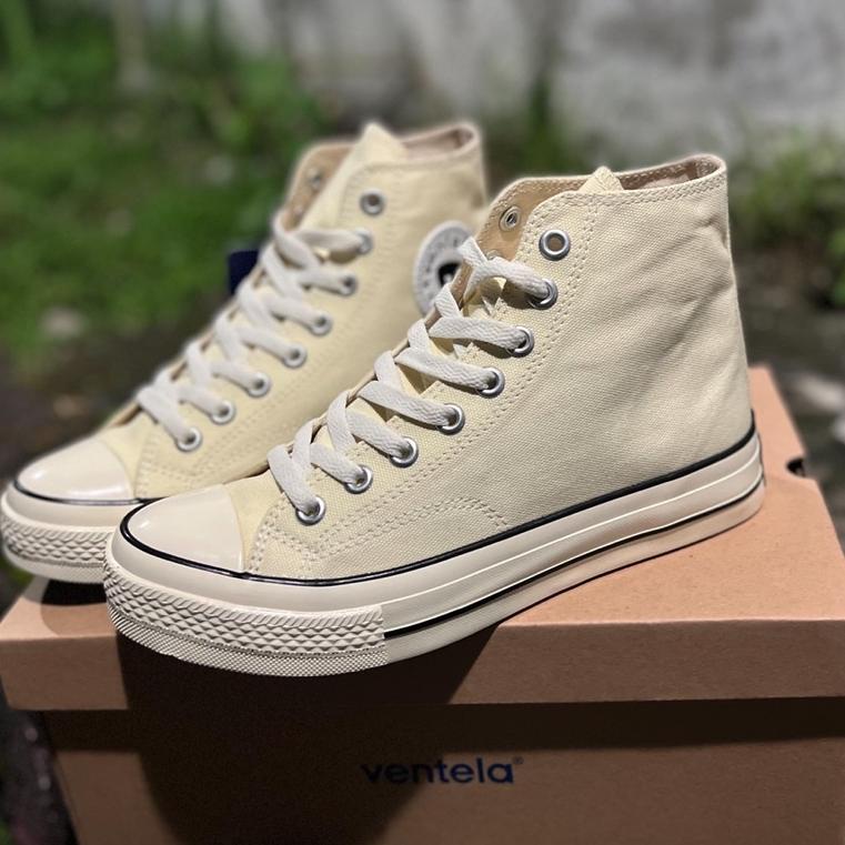 SEPATU VANTELA WHITE ORIGINAL VENTELA 70S CREAM HIGH BTS PUTIH VENTELLA SHOES SNEAKERS WANITA [SUU.0
