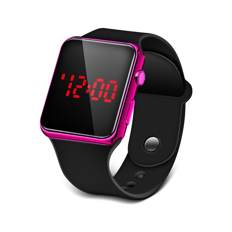 ❤Ready❤ Jam Tangan LED Mewah Anti Air Untuk Pelajar/Hadiah-Black purple