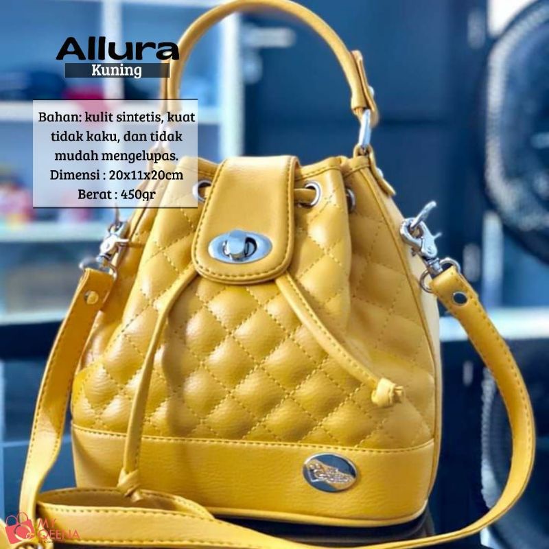 Allura Tas Wanita Selempang Murah My Qeena Kekinian Original Ransel Kerja Kecil Pesta Kondangan Kuli