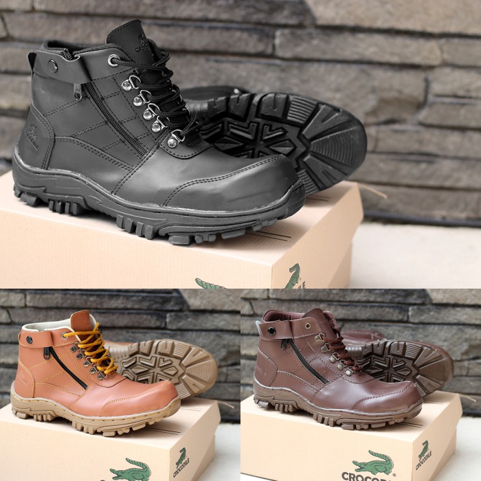 COD!!Sepatu Boots Pria Crocodile Morisey Safety / Ujung Besi TERMURAH