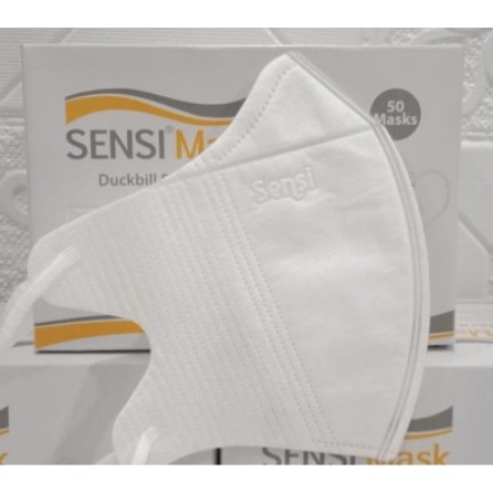 Masker Sensi Duckbill FaceMask 3Ply Original Putih / Masker Sensi duckbill sachet