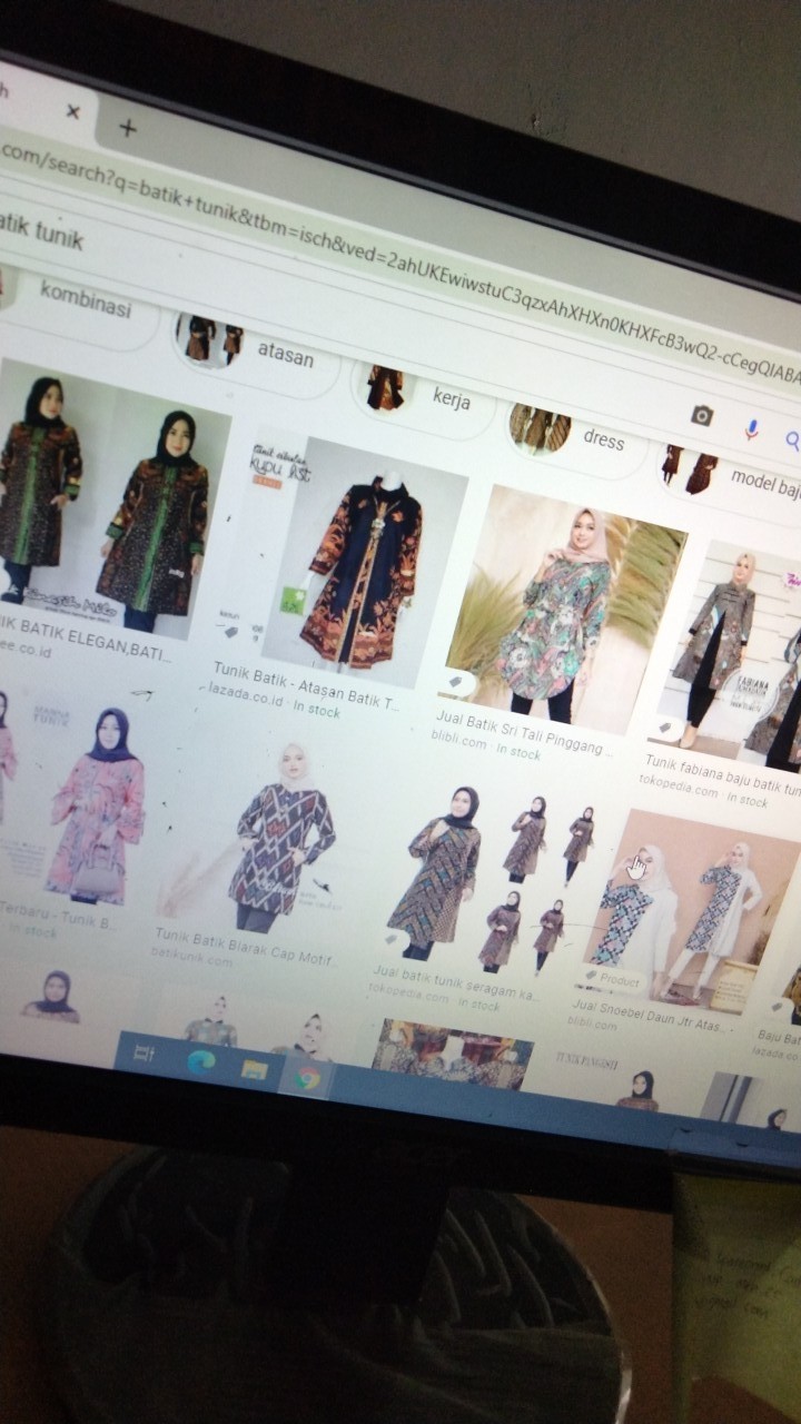 Trolistore Grosir Batik Tunik Wanita Busana Muslim Lengan Panjang Busui Coklat Motif Sodasi