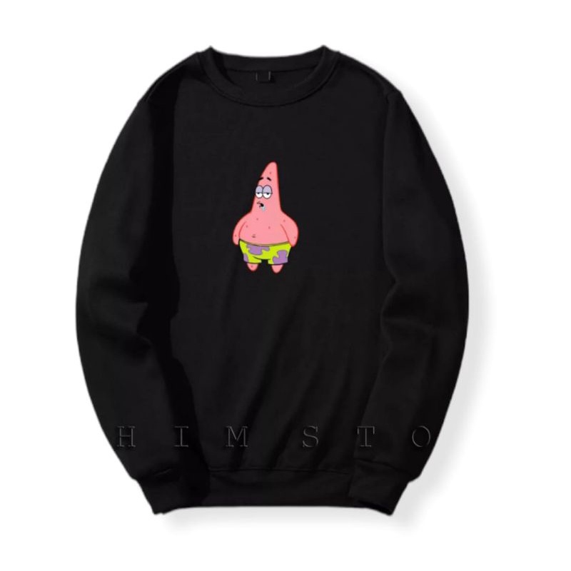 Sweater crewneck Patrick bikini bottom lengan panjang