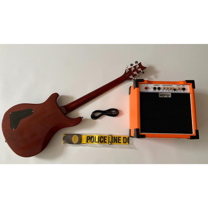 Gitar Prs Kuning Paketan Ampli Orange 8 Inch + Kabel Jack & Strap