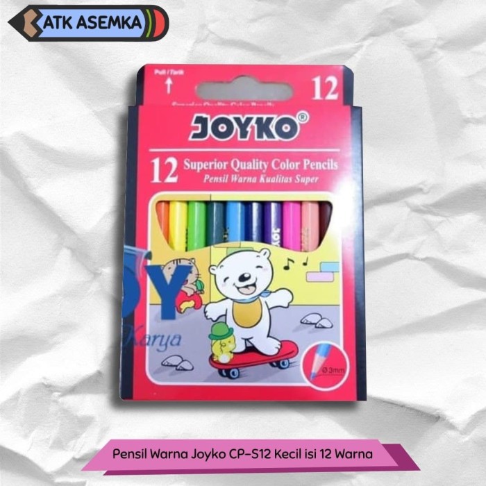 

Pensil Warna Joyko CP-S12 Kecil isi 12 Warna Grosir Atk