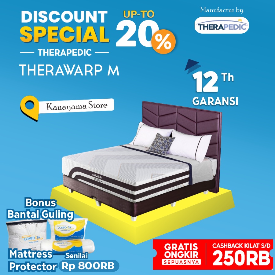 Therapedic Spring Bed Therawrap M Latex Bedset 160 180 200 100 x200 - 100*200