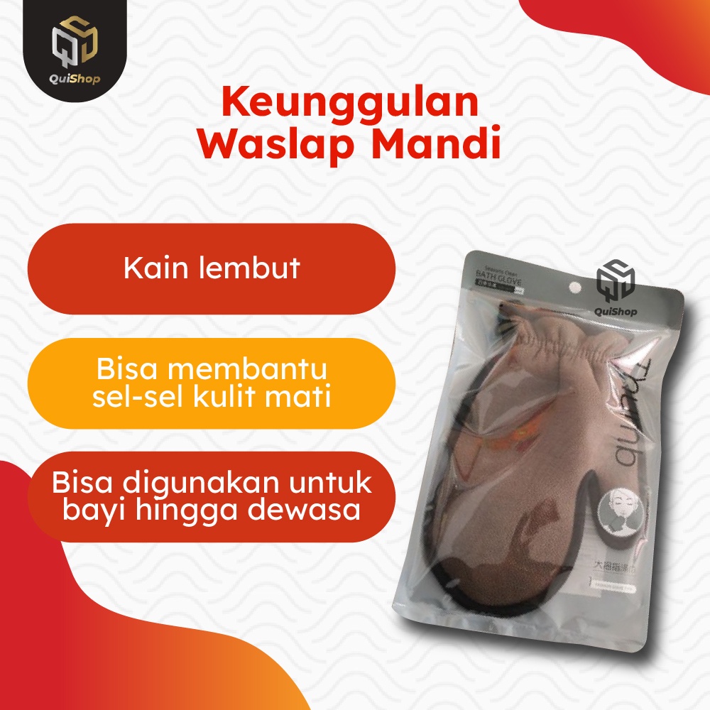 Waslap Jempol Thumb Bath Towel Korean bath towel Handuk Tangan Lembut Lap Perlengkapan Mandi Termurah Berkualitas