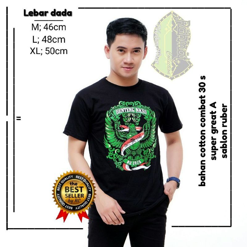 Kaos Santri Kaos Benteng NKRI Kaos Hitam Casual