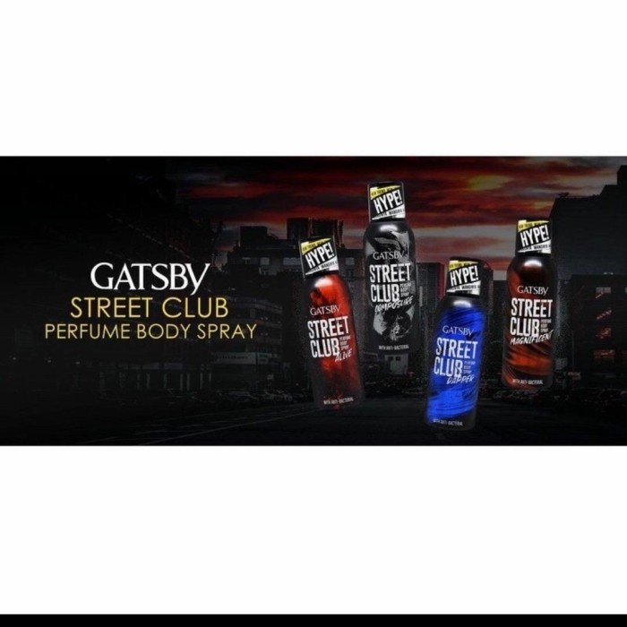 rambut-parfum- gatsby street club perfume body spray 150ml original -parfum-rambut.