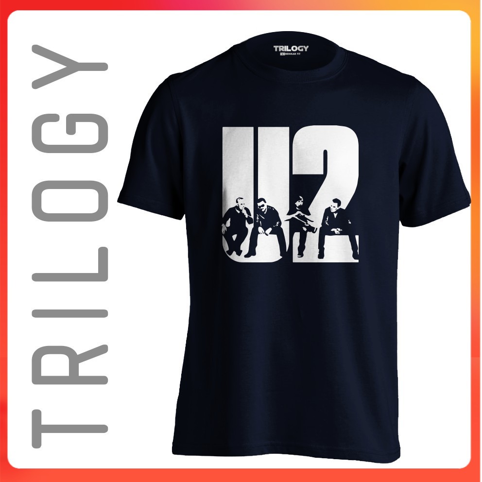 KAOS BAJU TSHIRT  0415 - U2 Siluet - Kaos Premium - MUSIC KAOS DISTRO