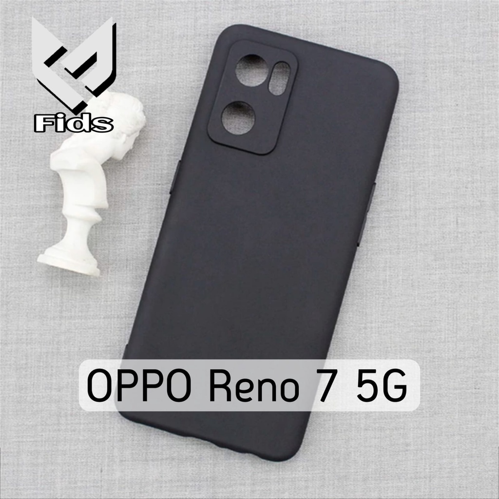 Promo Case OPPO Reno7 5G Soft Case Black Matte Casing Premium Slim Exellent Cover | Soft Matte | Soft Case Macaron Case Reno 7 5G