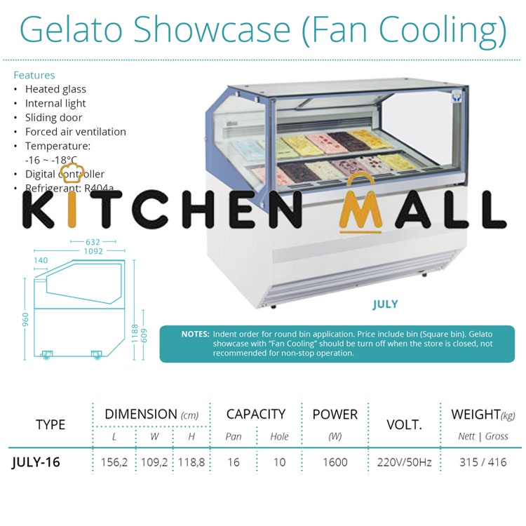 GEA JULY-16 GELATO SHOWCASE / TEMPAT MEMAJANG ES KRIM GELATO 'PAN'
