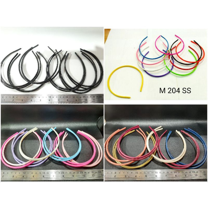 Bando Plastik 0.5cm Per Lusin 12pcs Marcella Grosir