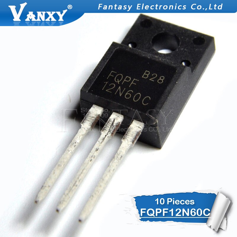 (Ready Stock) 10PCS FQPF12N60C TO-220F 12N60C 12N60 TO220 FQPF12N60 TO-220 transistor MOS FET Baru