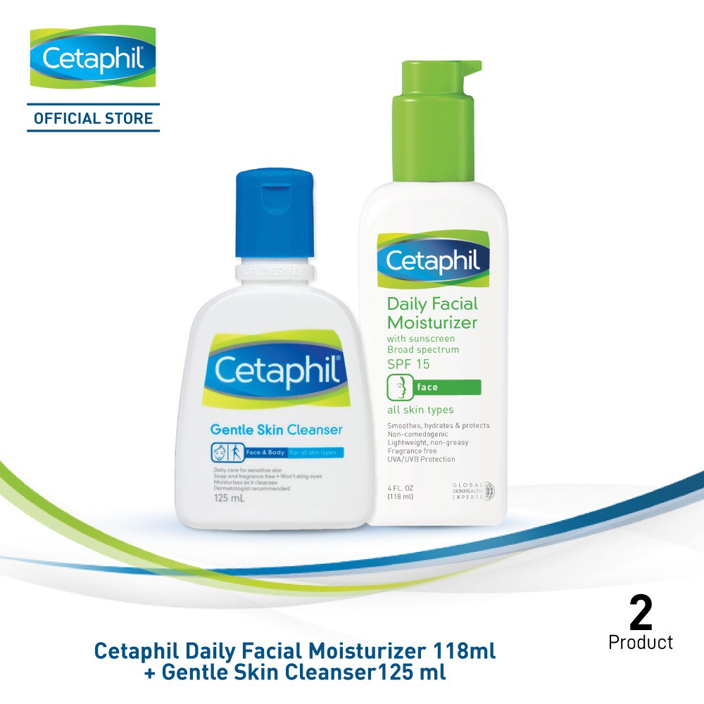 Cetaphil Gentle Skin Cleanser 125 ML & Cetaphil Daily