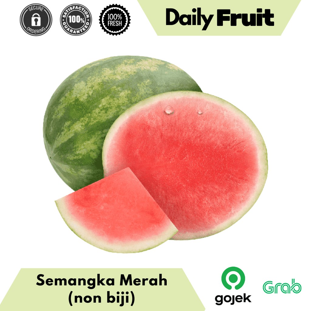 

Buah Segar Semangka Merah Non Tanpa Biji Manis Fresh 1 Pcs Berkualitas Packing Aman Rapi