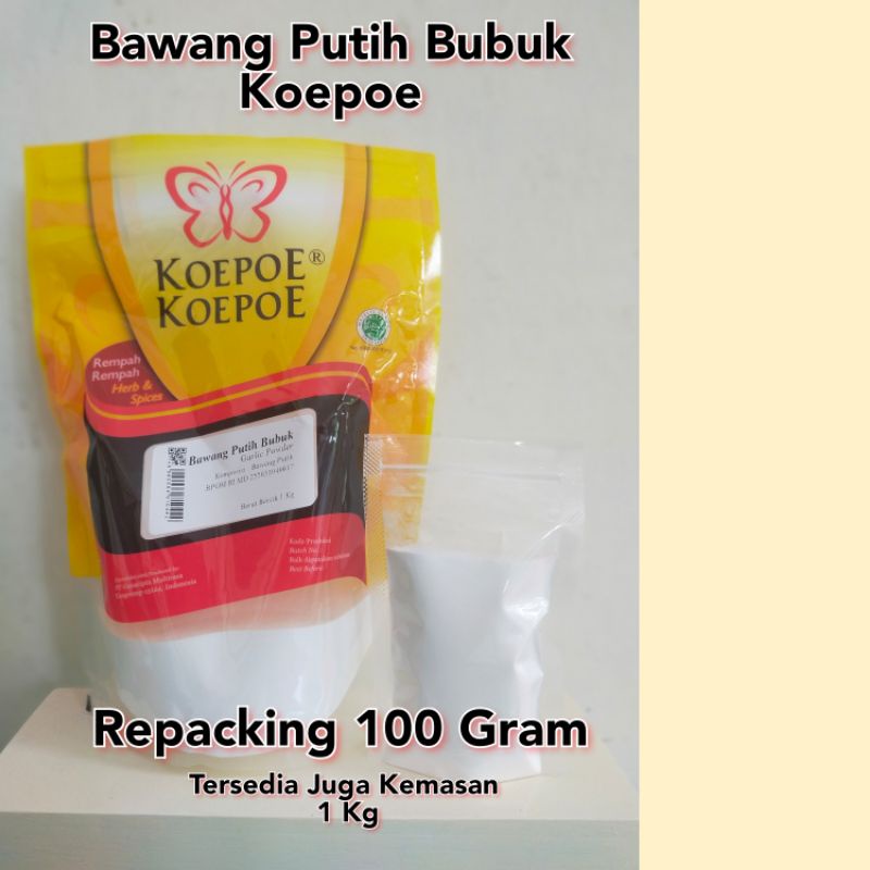 

Bawang Putih Bubuk Koepoe 100g Repacking Garlic Powder Halal Original