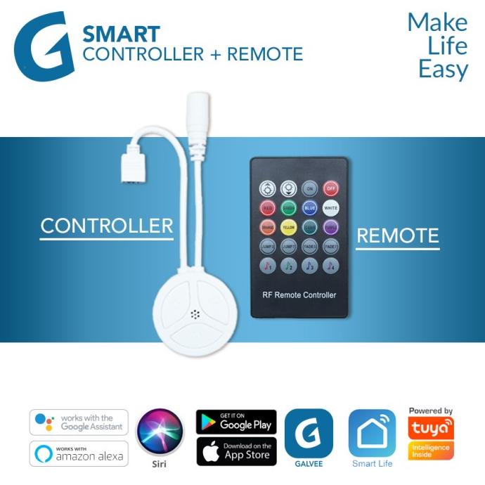 GALVEE Smart LED Strip Controller + Remote