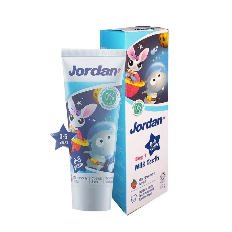 Jordan Toothpaste Step 1 Milk Teeth Mild Strawberry 75g