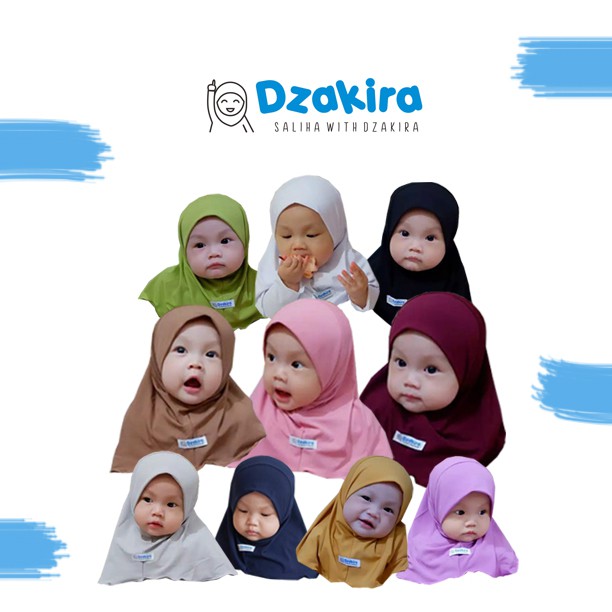 HIJAB BALITA POLOS ORIGINAL BASIC DZAKIRA 0-3T