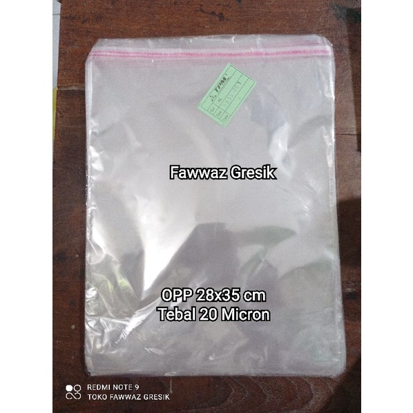 Plastik OPP 28x35 Plastik Bening Plastik Perekat Plastik Kaca Plastik Baju Hem Jaket Souvenir