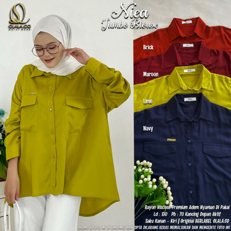 NIEA JUMBO BLOUSE ORI OLALA