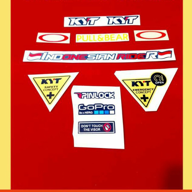 

sticker visor indonesian rider 1 set