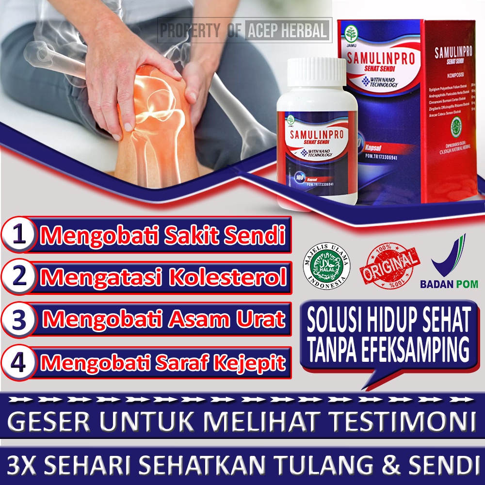 Obat Nyeri Sendi Kolestrol dan Asam Urat Syaraf Saraf Kejepit Terjepit Osteoarthritis Osteoporosis R