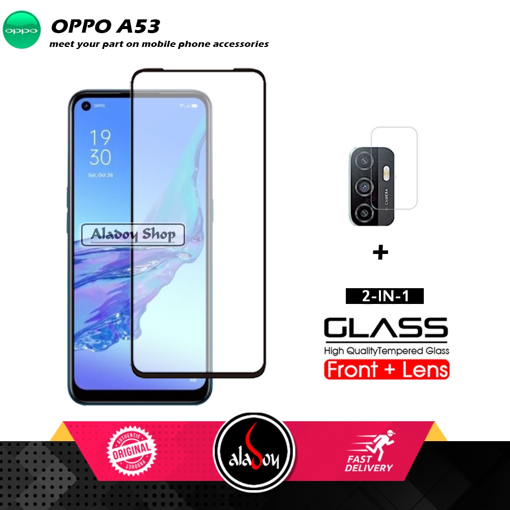 Tempered Glass Layar Oppo A53 Free Tempered Glass Camera