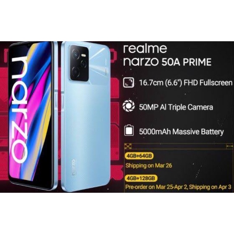 Realme narzo 50A Prime Ram 4/128