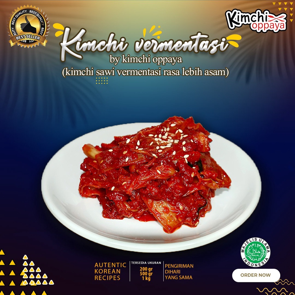 

Kimchi Sawi Fermentasi Halal 김치 발효 Balhyo Kimchi 200Gr / 500Gr / 1Kg