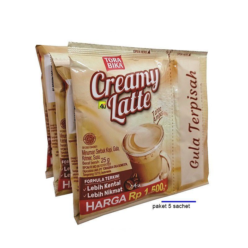 ✨ FSFF ✨ 5 sachet Torabika | Tora Bika Creamy Latte Gula terpisah