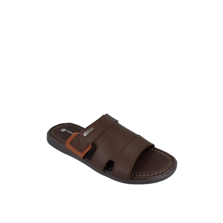 SANDAL SLIDE PAKALOLO PRIA ORIGINAL CASUAL KULIT ASLI COKLAT PB32