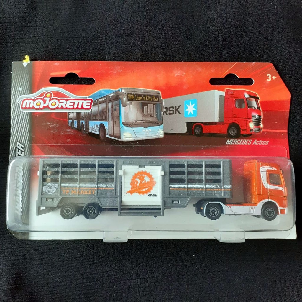 GRATIS Diecast Majorette Transporter Truck Mercedes Actros Cattle TP market