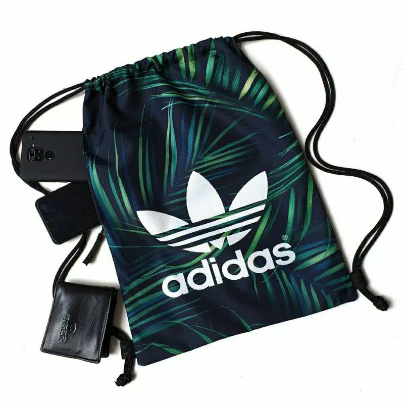 Gymsack - String Bag - Tas Serut Olahraga Pria &amp; Wanita  Adidas Leaf Edition