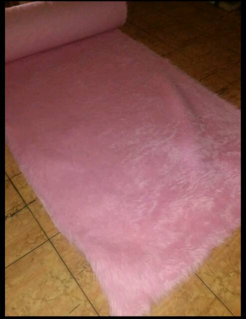 Karpet bulu putih 150x100cm asli karpet lantai bulu