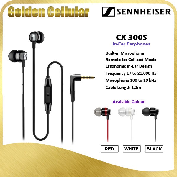 Sennheiser CX300S / CX 300S / CX 300 S Headset Earphone Garansi Resmi
