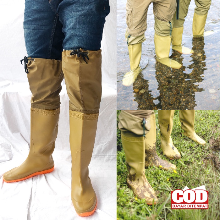 Sepatu Boot Sawah 60 Cm Anti Air Sawah / Ladang / Kolam Anti Air / Benda Tajam lebih murah