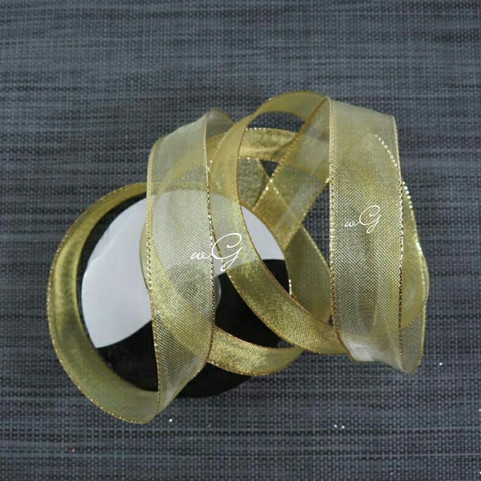 

Pita Emas Transparan; Lebar 2.5 cm; Panjang 25 yard