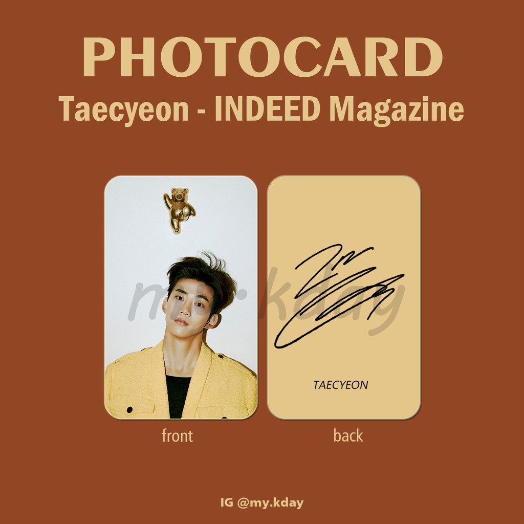 PC-0669, Photocard Taecyeon 2PM INDEED Magazine 2 sisi